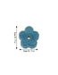 Fashion Flocking Flower Clip - Hole Blue Flocked Flower Gripper