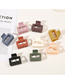 Fashion 5cm Square - Frosted Milky White Pc Square Gripper