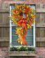 Fashion Long Tail Maple Leaf 45*60cm Geometric Halloween Wreath Door Hanging