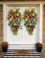 Fashion Front Door Easter Wreath Geometric Halloween Wreath Door Hanging