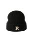 Fashion Black R Knitted Hat Alphabet-embroidered Knitted Hat