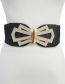 Fashion Style Two Faux Leather Metal Buckle Wide Girdle