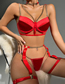 Fashion Red Metal Chain Sexy Lingerie Set