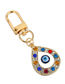 Fashion 8# Alloy Diamond Geometric Eyes Heart Keychain