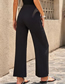 Fashion Brown Polyester Wide-leg Straight-leg Trousers