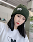 Fashion Creamy-white Eye-embroidered Knitted Beanie Hat