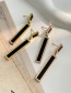 Fashion Rose Gold Titanium Steel Drip Oil Square Pendant Earrings