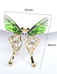 Fashion 2# Gradient Crystal Butterfly Brooch