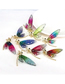 Fashion 8# Geometric Zirconium Gradient Wings Dragonfly Brooch