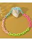 Fashion Multicolor Resin Multicolor Chain Necklace