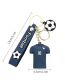 Fashion Red Number 7 Epoxy Jersey Football Pendant Doll Keychain  Artificial Leather