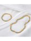 Fashion White Gold Bracelet Brass Set Square Oval Zirconia Bracelet  Copper