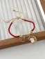 Fashion Red Pure Copper Crescent Rabbit Lucky Draw Bracelet