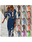 Fashion 10# Polyester Print Knotted V-neck Dress
