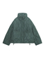 Fashion Green Cotton Quilted Stand Collar Jacket