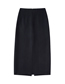 Fashion Black Textured-breasted Straight-leg Skirt