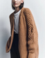 Fashion Brown Wool Knitted Jacket