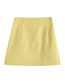Fashion Yellow Polyester Solid Color Irregular Skirt