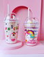 Fashion Fairy Stick Unicorn Plastic Unicorn Double Layer Water Cup
