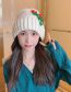 Fashion Royal Blue Knitted Floral Beanie Hat