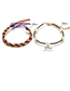 Fashion Color Alloy Colorful Cord Braided Pearl Ring Set