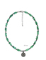 Fashion Green Aquatic Onyx Beaded Medal Necklace