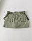 Fashion Brown High Waist Denim Skirt With Large Pockets
