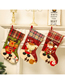Fashion 66 Large Elk Christmas Socks Fabric Check Patchwork Christmas Socks