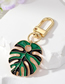 Fashion 5#red Pink Leaves Alloy Drop Oil Turtle Back Leaf Keychain