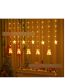 Fashion Bell Warm Color 100 Heads Leather Light Plug Type Leather Cord Christmas Curtain Lights (charged)