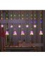 Fashion Bell Warm Color 100 Heads Leather Light Plug Type Leather Cord Christmas Curtain Lights (charged)