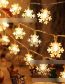 Fashion Snowflake Warm White 2 Meters 10 Lights (battery Model) Christmas Snowflake Lights (charged)