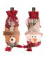 Fashion Linen Wine Set Deer Christmas Three-dimensional Doll Linen Wine Set