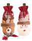 Fashion Burlap Wine Cover Snowman Christmas Three-dimensional Doll Linen Wine Set