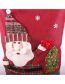 Fashion Three-dimensional Seat Cover Snowman Christmas Snowman Santa Burlap Back Cover
