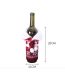 Fashion Lapel Red Christmas Elk Knitted Plush Wine Bottle Cover