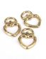 Fashion Gold Metal Hollow Heart Diy Jewelry Accessories