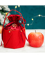 Fashion Red Felt Bucket + Christmas Red Velvet Bag Red Velvet Cloth Bundle Mouth Wool Sticky Bucket Portable Gift Bag
