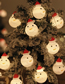 Fashion Snowman Head 2 Meters 10 Head String Lights - Warm White (battery) Led Santa Snowman String Lights (charged)