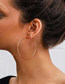 Fashion Gold 40mm Titanium Steel Geometric Round Earrings