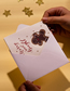 Fashion Happy Christmas Tri-fold Greeting Card-f Section (2 Pieces) Christmas Tri-fold Cartoon Greeting Card