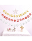Fashion Silver (with Ribbon) (2 Pieces) Christmas Cartoon Pulling Flag
