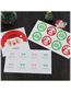 Fashion Large Green Santa Claus (1 Sheet) (3 Pieces) Christmas Wrapping Stickers