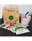 Fashion Small Elk (4 Stickers Red + 4 Stickers Green) (3 Pieces) Christmas Wrapping Stickers