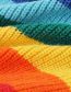 Fashion Rainbow Hat Rainbow Stripe Knitted Pile Cap