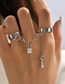 Fashion Silver Alloy Key Small Lock Chain Link Ring