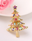 Fashion 6# Alloy Diamond Christmas Tree Brooch