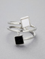 Fashion 2# Alloy Drip Oil Two Square Wrap Rings