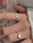 Fashion Gold Alloy Hollow Heart Ring Set