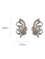 Fashion Ear Clip - Silver Metal Diamond Butterfly Ear Cuff